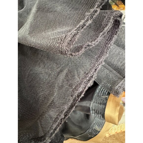 Robert Legere Black & Gold Evening Gown With Floral Sequin and Lace Bodice Sz Sm - Picture 9 of 15